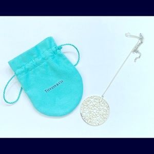 Tiffany & Co Sterling silver scroll pendant necklace